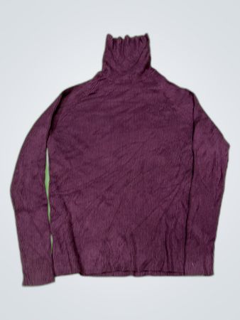 Purple Turtleneck Knit Sweater