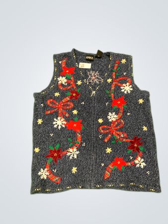 Erika Christmas Knit Cardigan Vest