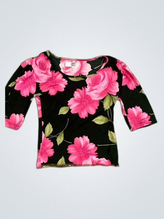 Zara Floral Printed Short Sleeve Blouse