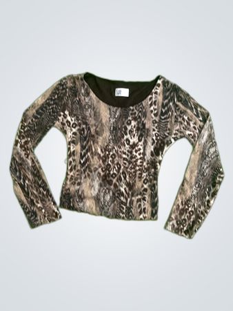Animal Print Long Sleeve Top