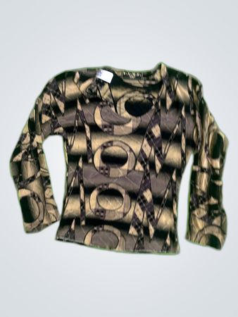 D.O.M.D. Printed Long Sleeve Blouse