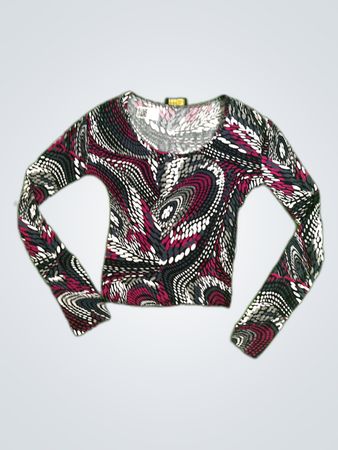 Ambraia Printed Long-Sleeve Blouse
