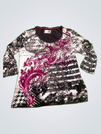 Bonita's Printed Long-Sleeve Blouse