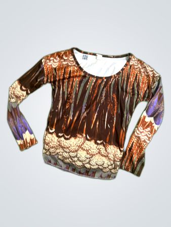 Long Sleeve Animal Print Top