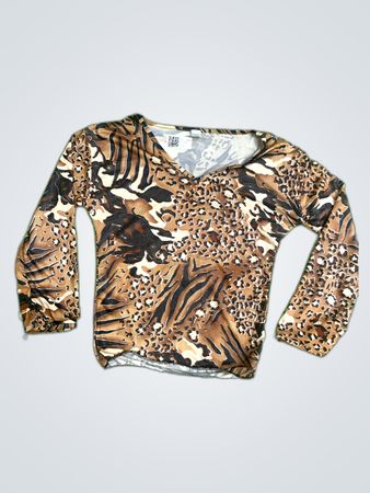 Animal Print Long Sleeve Top