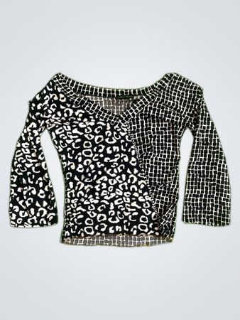 Jean-Marc-Philippe Printed Off-Shoulder Blouse