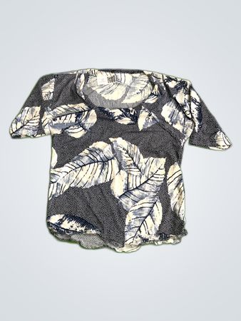 Zara Printed Leaf Blouse