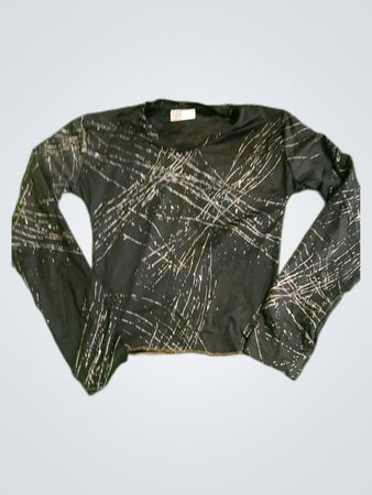 Unbranded Black Long Sleeve Printed T-Shirt