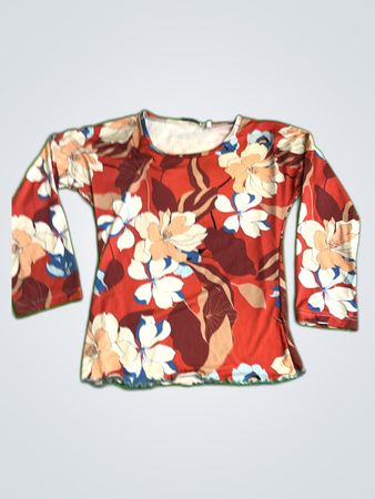 Printed Floral Long Sleeve Blouse