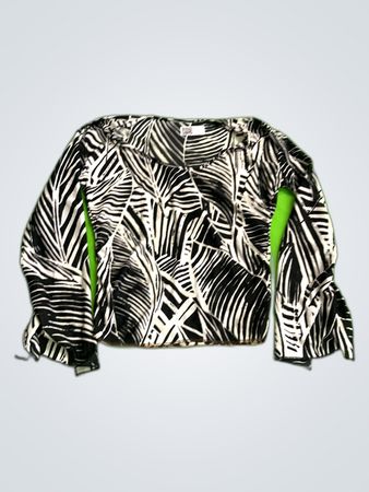 Zara Printed Long Sleeve Blouse