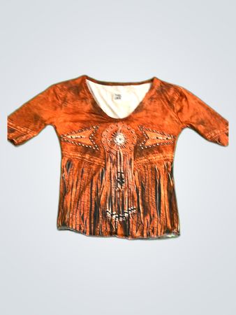 Free People Studded Fringe Blouse