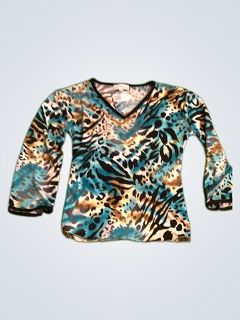 inPrint Printed V-Neck Blouse