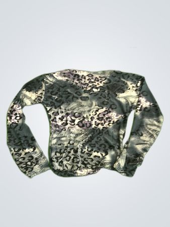 Leopard Print Long Sleeve Knit Top