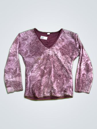 Long Sleeve Paisley Top