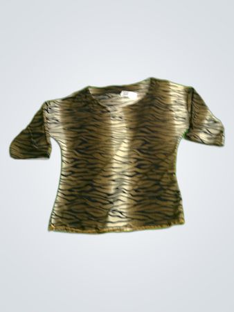 Tiger Print Satin Blouse