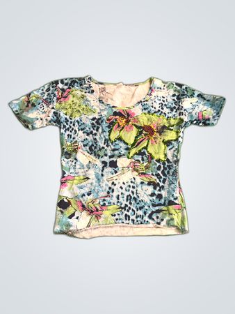 Blouse with Floral and Animal Print