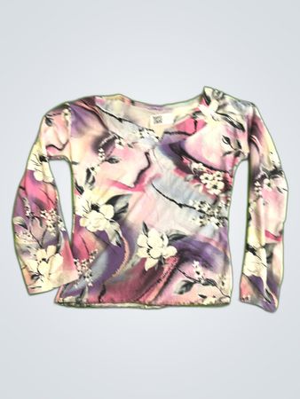 Gap Printed Floral Long-Sleeve Blouse