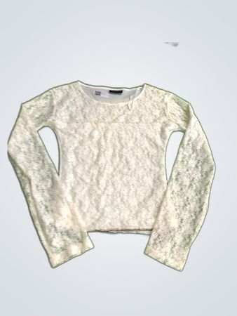 Janina White Lace Long Sleeve Blouse
