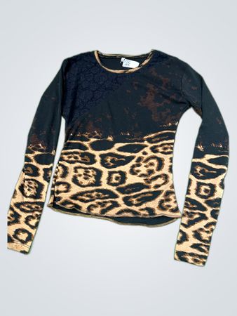 Leopard Print Long Sleeve Top