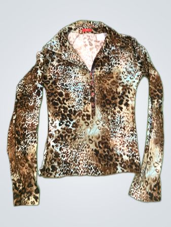 Long Sleeve Leopard Print Top