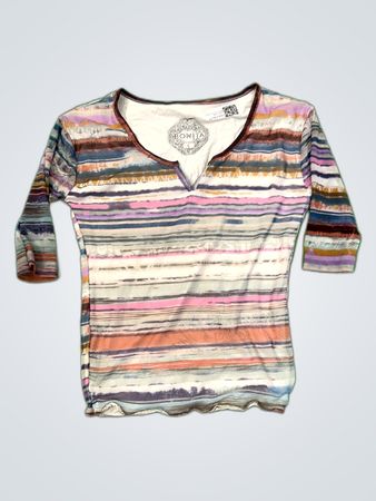 Bonita Striped 3/4 Sleeve Top