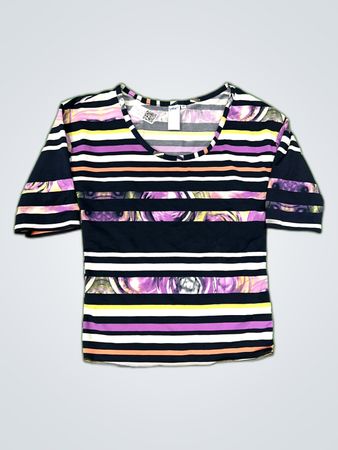 JOY Striped 3/4 Sleeve Top