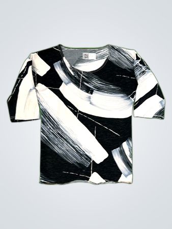 Unbranded Abstract Print Short Sleeve Blouse