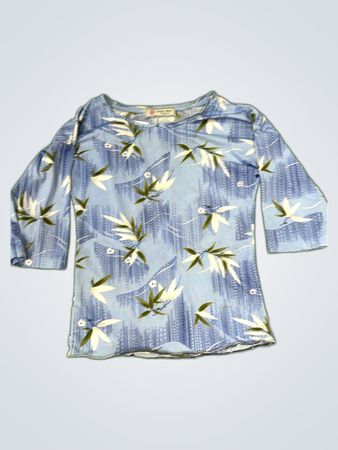 Blue Floral Blouse