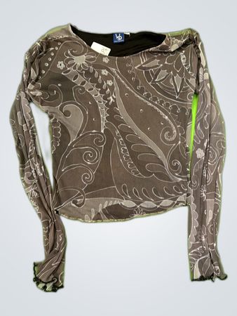 Long Sleeve Paisley Top