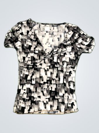 Zara Printed Geometric Blouse