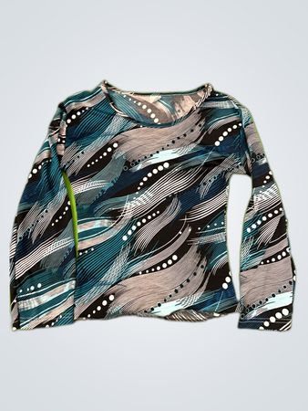 Long-Sleeve Patterned Top