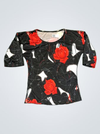 Blouse with Red Roses