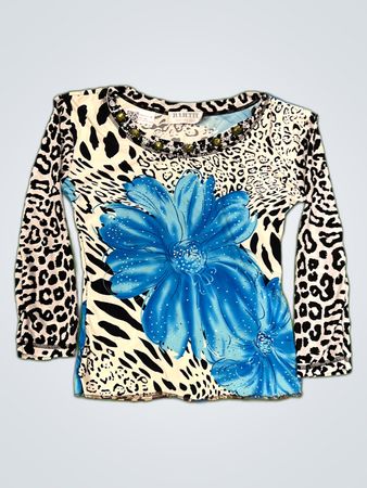 Juliette Printed Long Sleeve Blouse