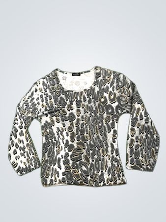 Marcona Leopard Print Long Sleeve Blouse