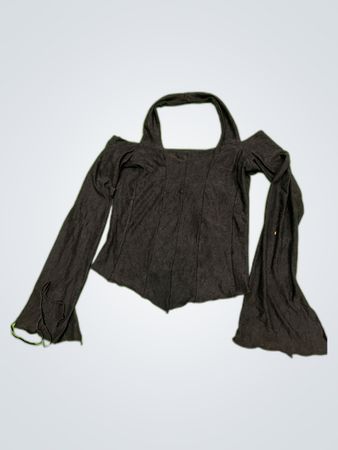 Unbranded Black Off-Shoulder Corset Top