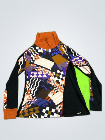 Maloka Multicolor Turtleneck Knit Top