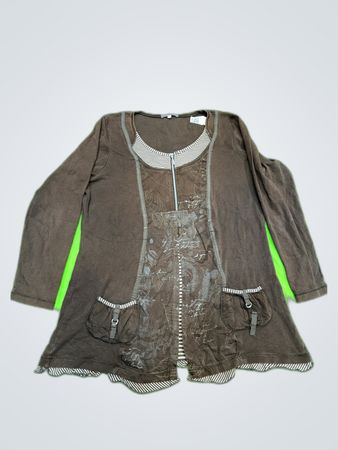Brown Long-Sleeve Top