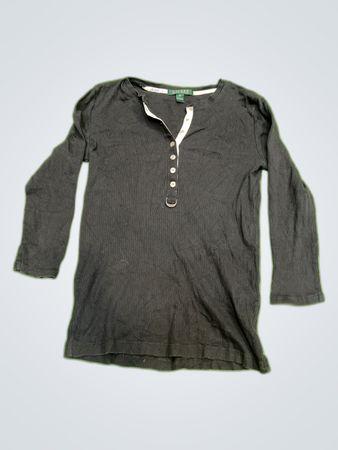 Ralph Lauren Black Corduroy Long Sleeve Shirt