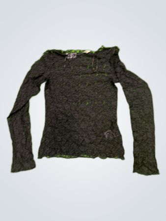 XOXO Black Lace Long Sleeve Blouse