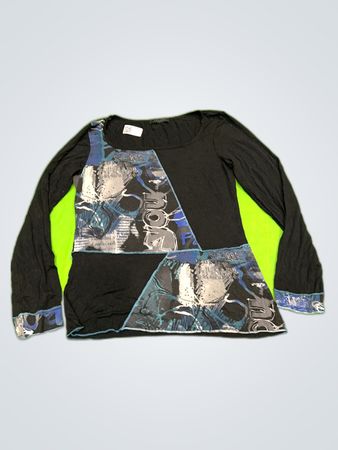 R.P. Tamar Printed Long-Sleeve Blouse