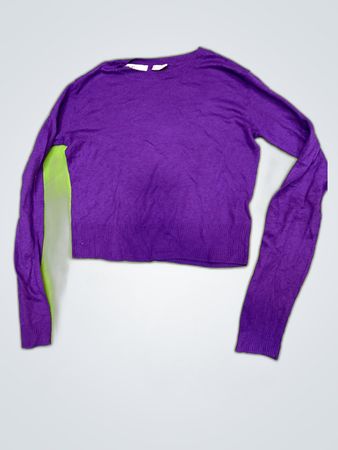 Pimkie Purple Cropped Knit Sweater