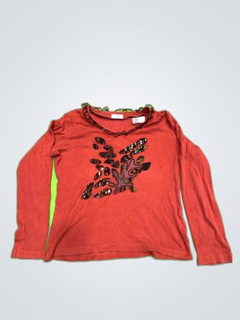 Votre Mode Printed Long-Sleeve Blouse