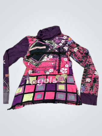 Culture Patchwork Turtleneck Sweater