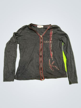 Armand Basi Black Zip-Up Cardigan
