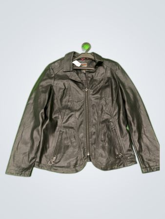 SQUESTO Black Leather Jacket