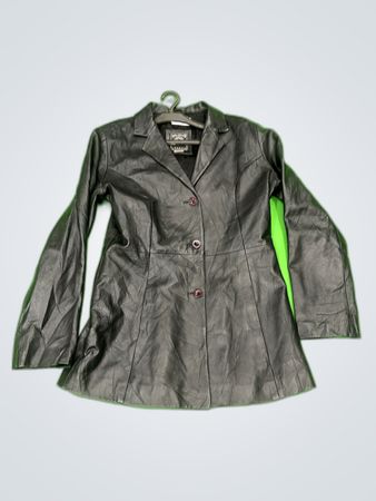 Kalkulus London Black Leather Blazer Jacket