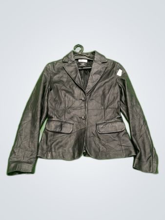 MNG Genuine Leather Blazer Jacket