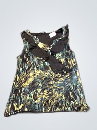 Reiss Printed Ruffle Blouse