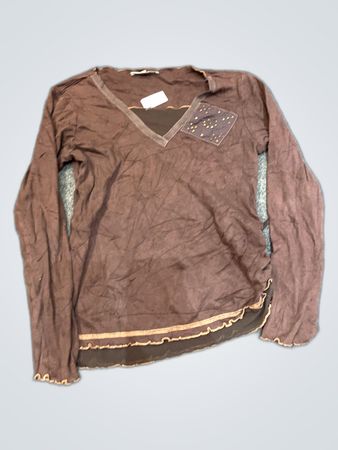 Brown Long Sleeve Top