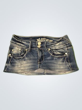 Wallflower Denim Mini Skirt